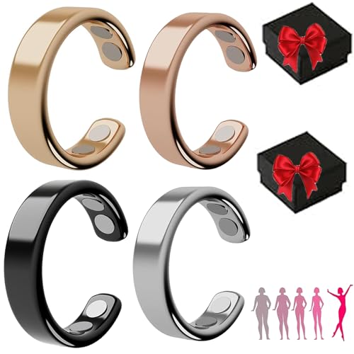 Shafaja Sömni Ring, Sömni Ring Damen Wechseljahre, Somniring Original for Women Men (Gold+Rose+Silver+Black) von Shafaja