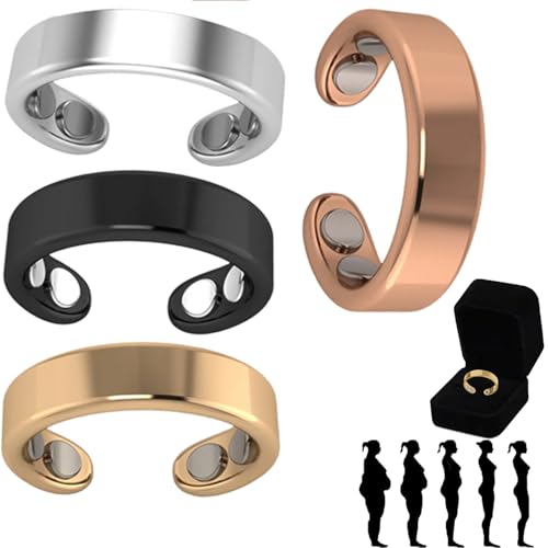 Shafaja Sömni Ring Damen Wechseljahre Original (Silber) (Elegantes Schwarz+Peach Gold+Gold+Silber) von Shafaja