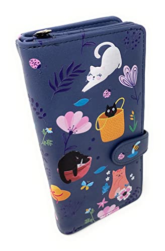 Shag Wear Cats in the Garden Große Geldbörse für Damen und Teenager-Mädchen, veganes Kunstleder, 17,8 cm, Grau, GRAU, Large, Modern Shag Wear Cats in the Garden Große Geldbörse für Damen und Teenager-Mädchen, veganes Kunstleder, 17,8 cm, Grau, GRAU, Large, Modern von Shag Wear