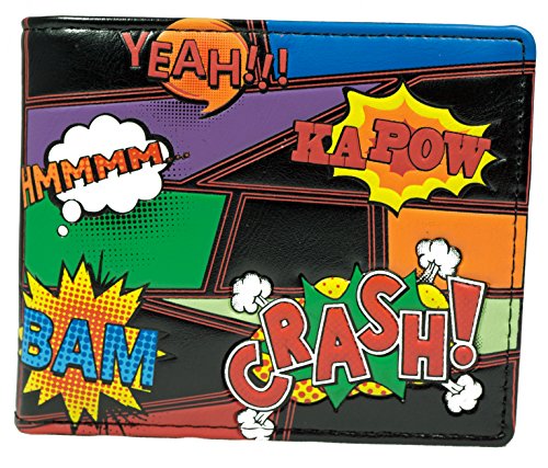 Shagwear Geldbörse Herren Portemonnaie Groß mit Riessverschluss Münzfach 9 Fächer PU Leder Geldbeutel für Männer Brieftasche Wallet Portmonee - Comic-Buch von Shag Wear