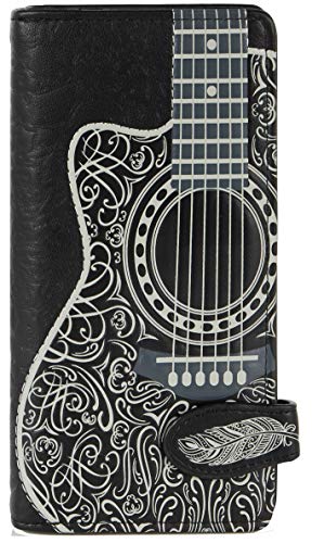 Shagwear Portemonnaie Geldbörse für junge Damen, Mädchen Geldbeutel Portmonaise groß - (Gitarre/Guitar) von Shag Wear