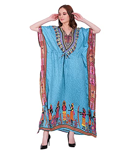 Shah Crafts. Women Tribal Design Style Kaftan Dress Kimono Top Gown Maxi Stylish Night Wear Dress Free Size von Shah Crafts.