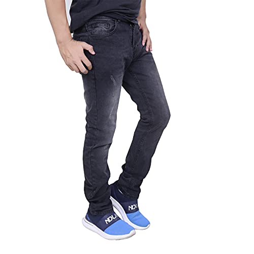 Men's Jeans Herren Jeans Slim Fit Style Blau Hose Regular Skinny Jeanshose Men's Stretchy Slim Fit Jeans (Black, W38/L32) von Shah Traders