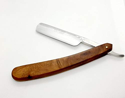 Profi Rasiermesser Rasur 2 Farbig Holz Griff Frisör Rust free Shaving Razor mit Etui Rasiermesser mit Hohlschliff und Klinge mit Goldätzung von Shah Traders