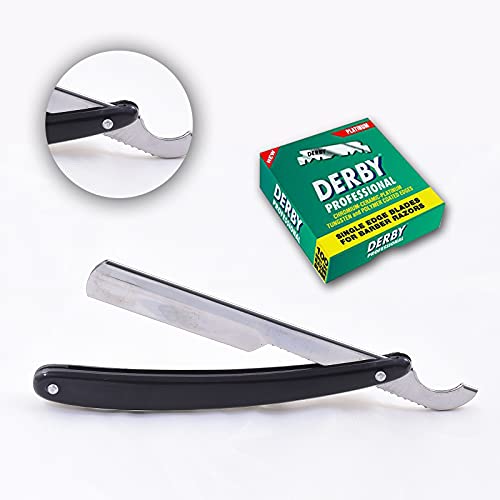 Rasierer herren Ustura Rasiermesser Rasierklingen herren shavette rasiermesser mit wechselklingen Straight Razor + 100 Derby Klingen Shaving Set Nassrsur von Shah Traders