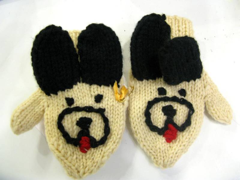 Handgestrickte Hunde-Fäustlinge Kind von ShahanRose