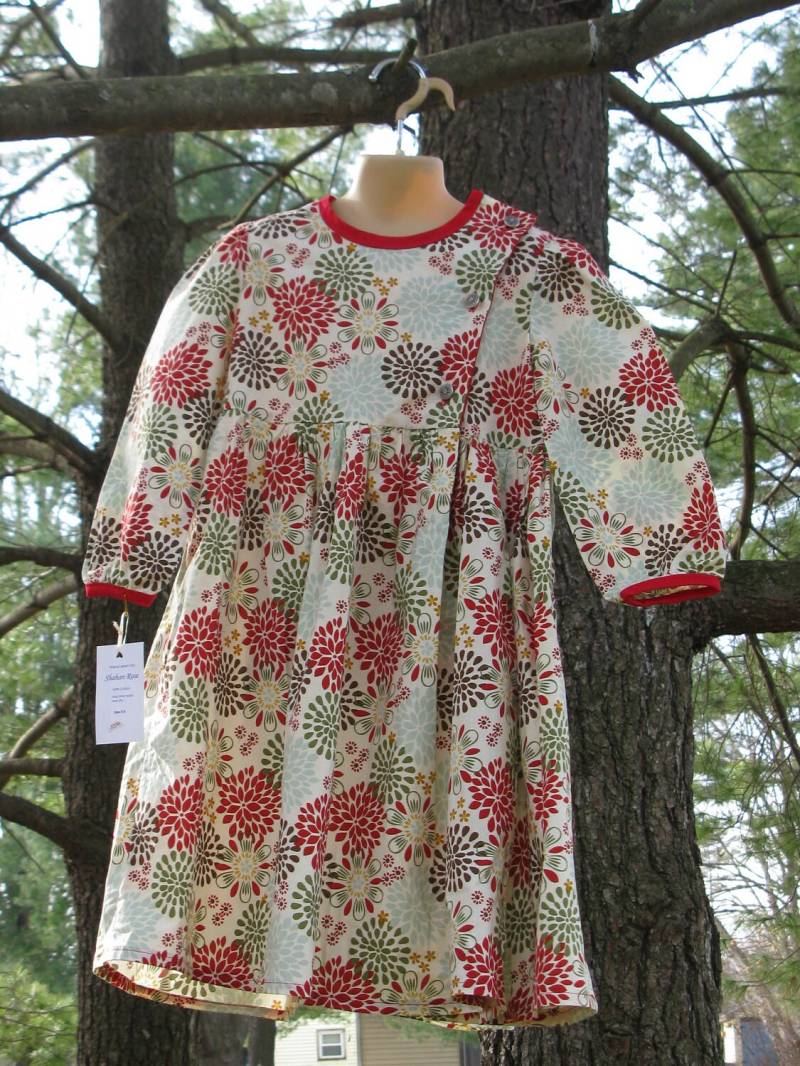 Kleid Langarm Herbst Floral Größe 5/6 von ShahanRose