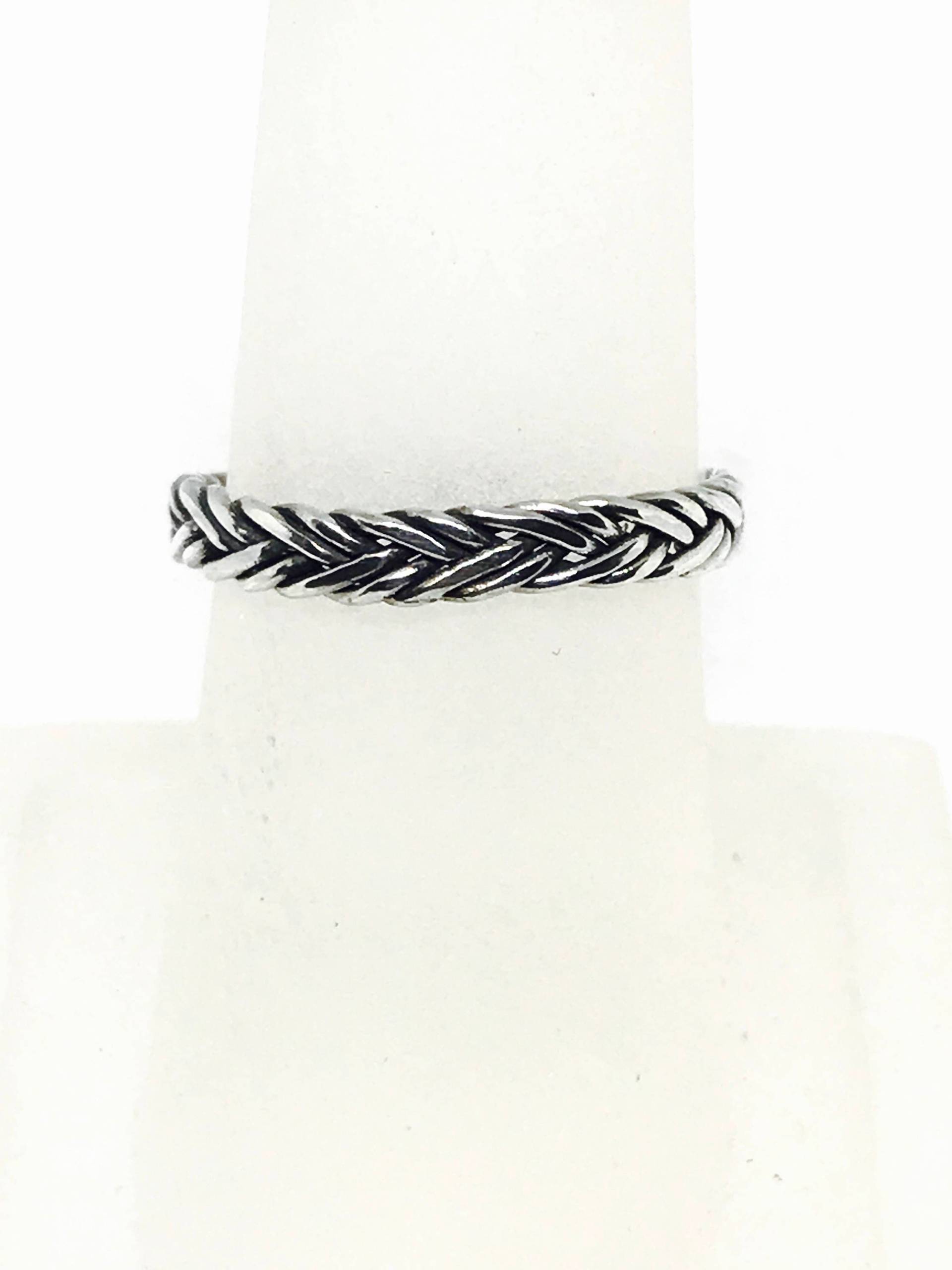 Sterling Silber, Ring, Eternity, Band, Zierlich, Stapeln, Midi, Twist, Größe 4 Bis 8 von ShailJewels