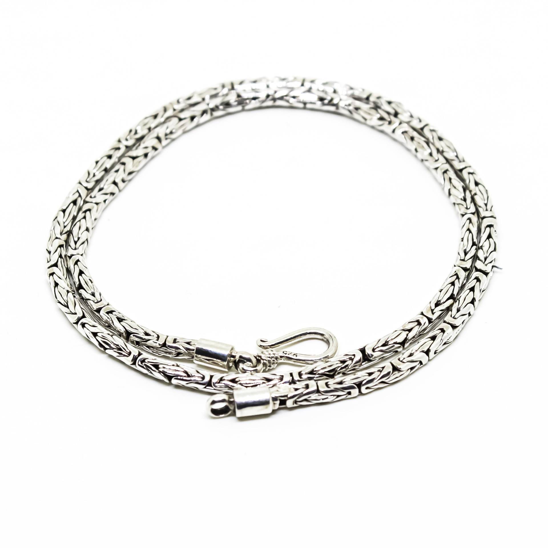 Sterling Silber Kette Byzantinerkette 925 Sterlingsilber Mittelgewicht Bali 2, 5 Mm Alle Längen Sterling Silber Kette Byzantinerkette 925 Sterlingsilber Mittelgewicht Bali 2, 5 Mm Alle Längen von ShailJewels