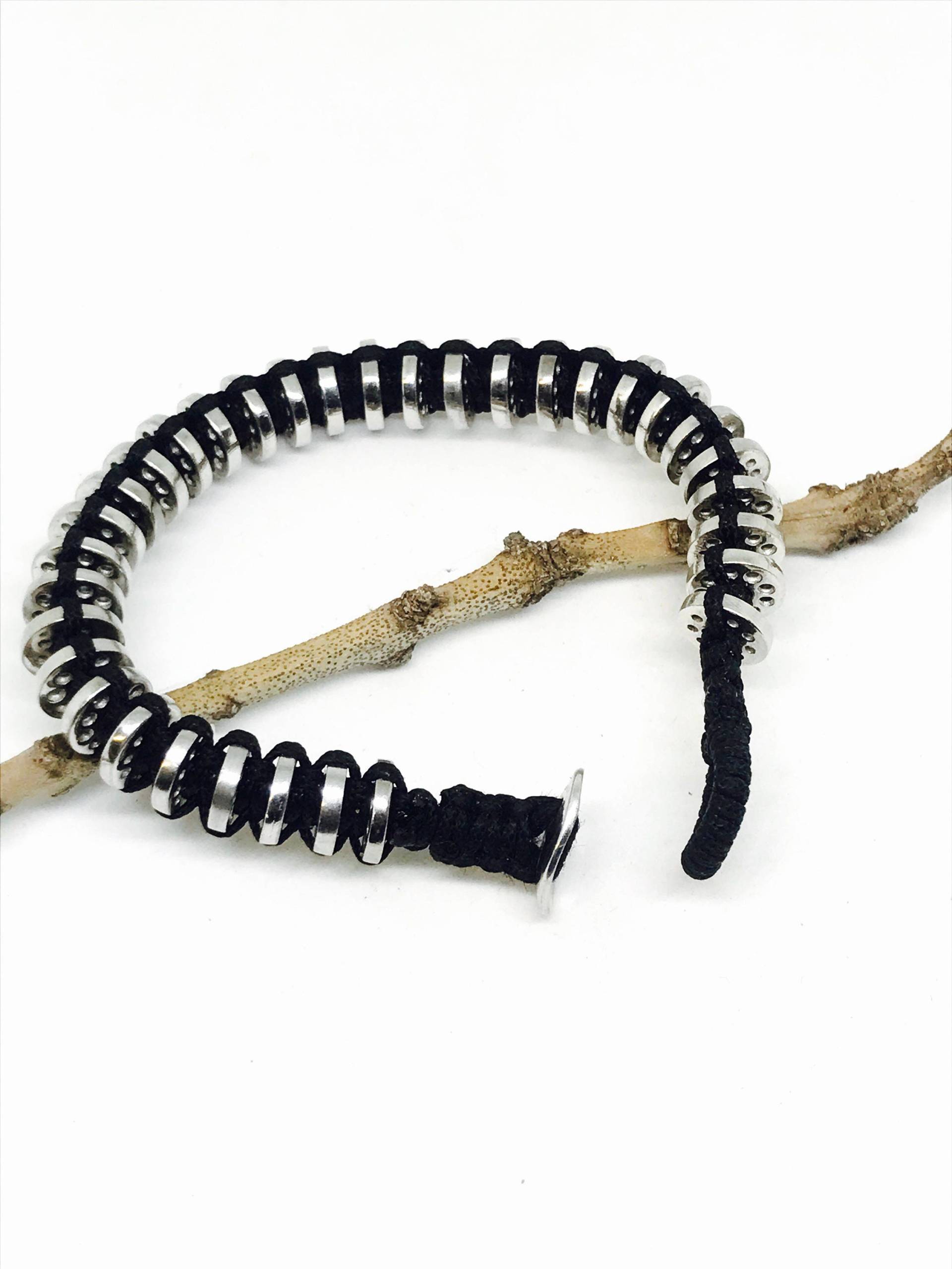 sterling Silber, Armband, Seide Kordel, Unisex, Unterschiedliche Länge, Schwarz, Herren, Damen, Geschenk, Massiv 925 Designer, Schmuck von ShailJewels