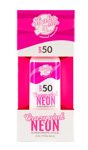 Shaka Sun - Mineralischer Sonnencreme I SPF 50+ I Sonnenschutz Stift I Natürliche Zinkoxid I für Kinder und Erwachsene I Gegen Alle Strahlenarten UVA und UVB I Wasserfest I NEON Rosa Shaka Sun - Mineralischer Sonnencreme I SPF 50+ I Sonnenschutz Stift I Natürliche Zinkoxid I für Kinder und Erwachsene I Gegen Alle Strahlenarten UVA und UVB I Wasserfest I NEON Rosa von Shaka Sun