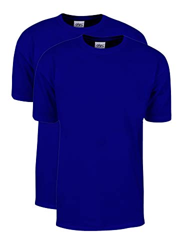 Shaka Wear Herren 2er-Pack Max Heavy Weight 200 ml T-Shirt aus Baumwolle mit kurzen Ärmeln - Blau - Groß von Shaka Wear