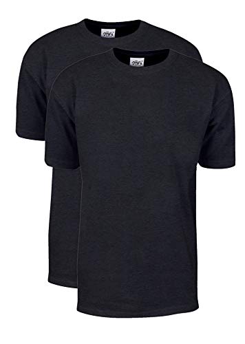 Shaka Wear Herren 2er-Pack Max Heavy Weight 200 ml T-Shirt aus Baumwolle mit kurzen Ärmeln - Grau - Groß von Shaka Wear