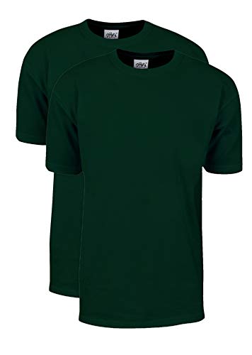 Shaka Wear Herren 2er-Pack Max Heavy Weight 200 ml T-Shirt aus Baumwolle mit kurzen Ärmeln - Grün - Groß von Shaka Wear