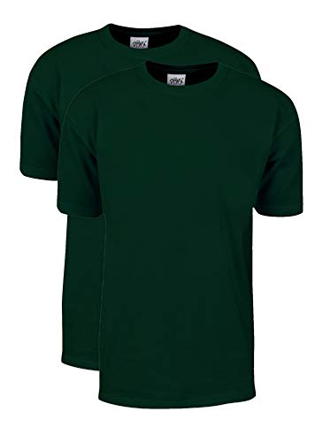 Shaka Wear Herren 2er-Pack Max Heavy Weight 200 ml T-Shirt aus Baumwolle mit kurzen Ärmeln - Grün - Klein von Shaka Wear