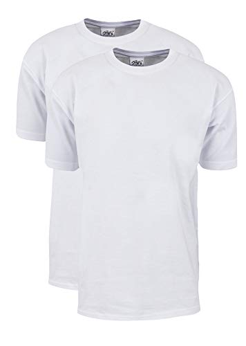 Shaka Wear Herren 2er-Pack Max Heavy Weight 200 ml T-Shirt aus Baumwolle mit kurzen Ärmeln - Weiß - 2X von Shaka Wear