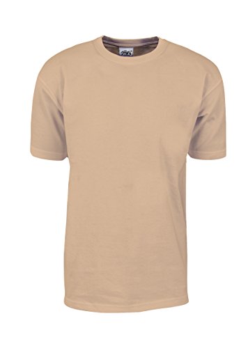 Shaka Wear Kurzärmliges Baumwoll-T-Shirt für Herren 3X Khaki von Shaka Wear