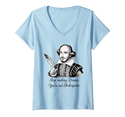 Damen Shakespeare Humour Bound Not to Please Thee T-Shirt mit V-Ausschnitt Damen Shakespeare Humour Bound Not to Please Thee T-Shirt mit V-Ausschnitt von Shakespeare Humour Co