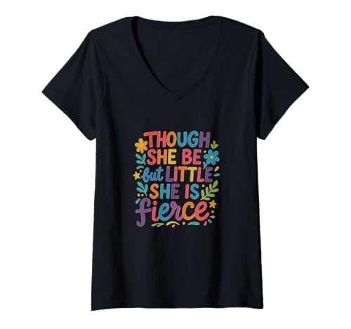 Damen Verzweifelter Kleiner heftiger Sommernachtstraum Shakespeare T-Shirt mit V-Ausschnitt von Shakespearean Quotes Apparel