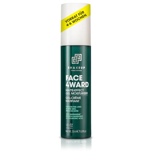 Shakeup - Gesichtsgel für Männer, mattierendes Feuchtigkeitsgel, leicht und nicht fettend, reduziert Glanz, mit Hyaluronsäure, vegane Hautpflege, 50ml von Shakeup Cosmetics