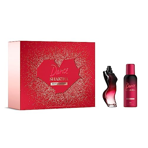 Shakira Perfumes – Dance Red Midnight by Shakira Geschenkset für Damen EDT 80 ml + Deodorant 150 ml – Langanhaltend – Sexy, eleganter und femininer Duft – Süße und kräftige Noten – Ideal für tagsüber von Shakira