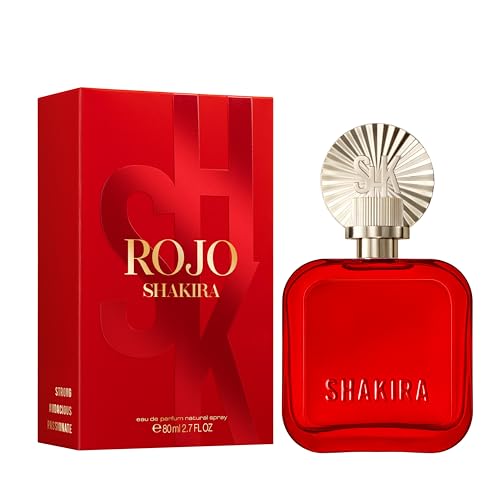 Shakira Perfumes – ROJO by Shakira Eau de Parfum für Damen – Langanhaltend – Kraftvoller, sinnlicher und charmanter Duft – Blumige, würzige und Bernsteinnoten – Ideal für tagsüber – 50 ml von Shakira