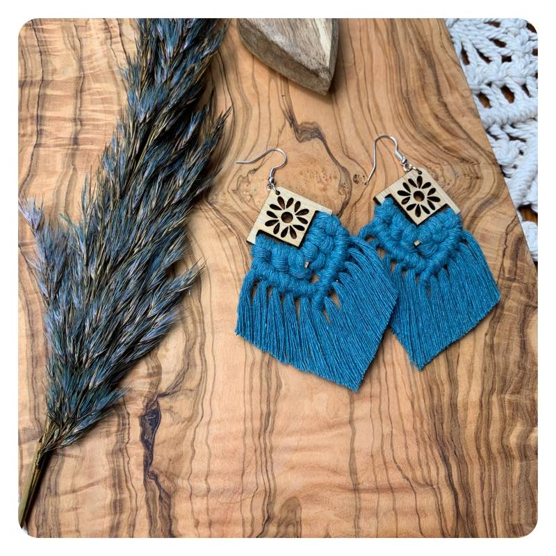 Makramee Ohrringe I Schmuck Holzohrringe Bambus Messing Baumwolle Boho Hippie Makramee Ohrringe I Schmuck Holzohrringe Bambus Messing Baumwolle Boho Hippie von Shakramee