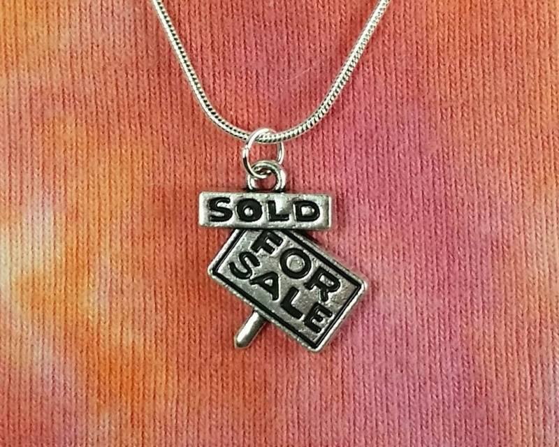 Zum Verkauf Verkaufte Kette, 16-36" Lange Motivation Glück Nachricht Realtor Sign Real Estate Agent Makler Geschenk Fast Ship Nb von ShaktiAndShivaDesign