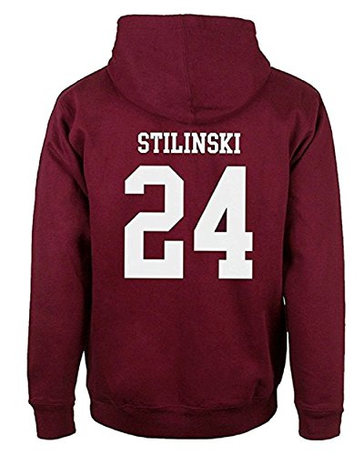 Herren-Kapuzen-Sweatshirt mit Aufdruck, Kapuzenpullover, lässig, Oberteil Gr. Medium, Rosso Stilinski 24 von ShallGood