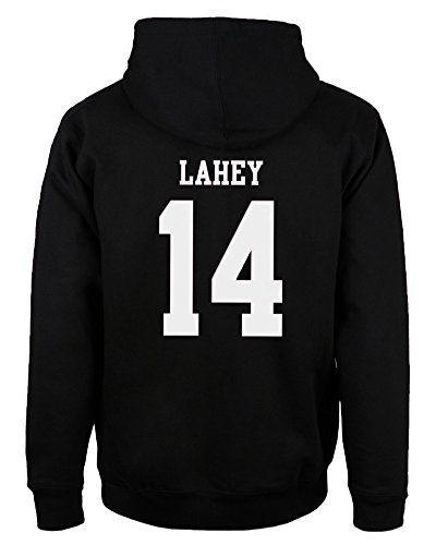 Lässiges modisches Kapuzen-Sweatshirt für Herren, mit Wolfs-Motiv, 24 Teen Stilinski., Schwarz Lahey 14, S von ShallGood