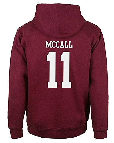 Lässiges modisches Kapuzen-Sweatshirt für Herren, mit Wolfs-Motiv, 24 Teen Stilinski., Rot Mccall 11, M von ShallGood