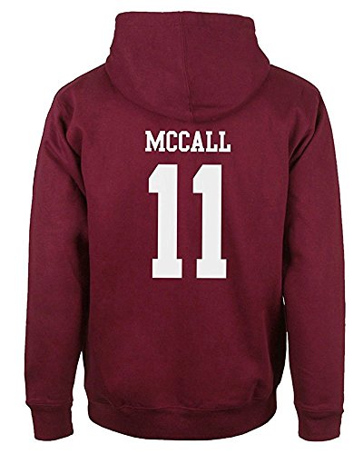 Lässiges modisches Kapuzen-Sweatshirt für Herren, mit Wolfs-Motiv, 24 Teen Stilinski., Rot Mccall 11, XS von ShallGood