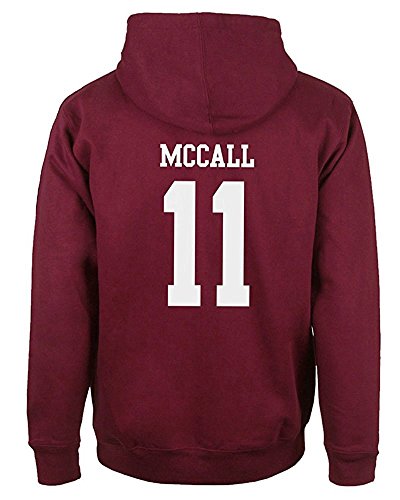 Lässiges modisches Kapuzen-Sweatshirt für Herren, mit Wolfs-Motiv, 24 Teen Stilinski., Rot Mccall 11, XXL von ShallGood