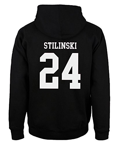 Lässiges modisches Kapuzen-Sweatshirt für Herren, mit Wolfs-Motiv, 24 Teen Stilinski., Schwarz Stilinski 24, S von ShallGood