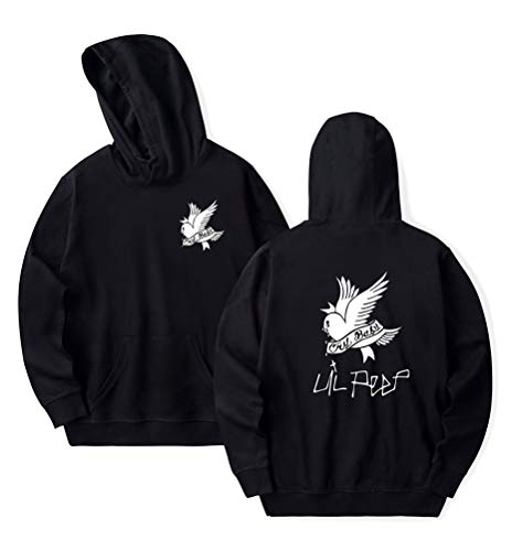 ShallGood Unisex Damen Herren R.I.P Lil Peep Cry Baby Rapper Hip Hop Frühling Sweatshirts Kapuzenpullover Harajuku Casual Lässige Hoodie Print Kleidung Schwarz DE 34 von ShallGood