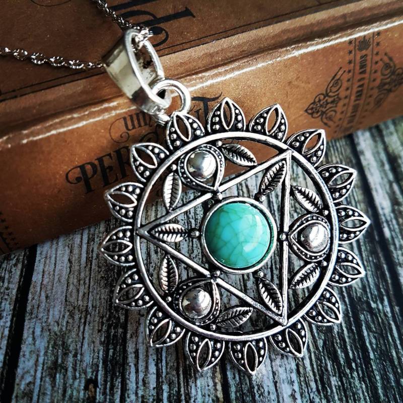 Mandala Kette, Türkis Vishuddha Chakra Meditation Yoga Schmuck, Boho Valentines Geschenk Mandala Kette, Türkis Vishuddha Chakra Meditation Yoga Schmuck, Boho Valentines Geschenk von ShallowBayJewellery