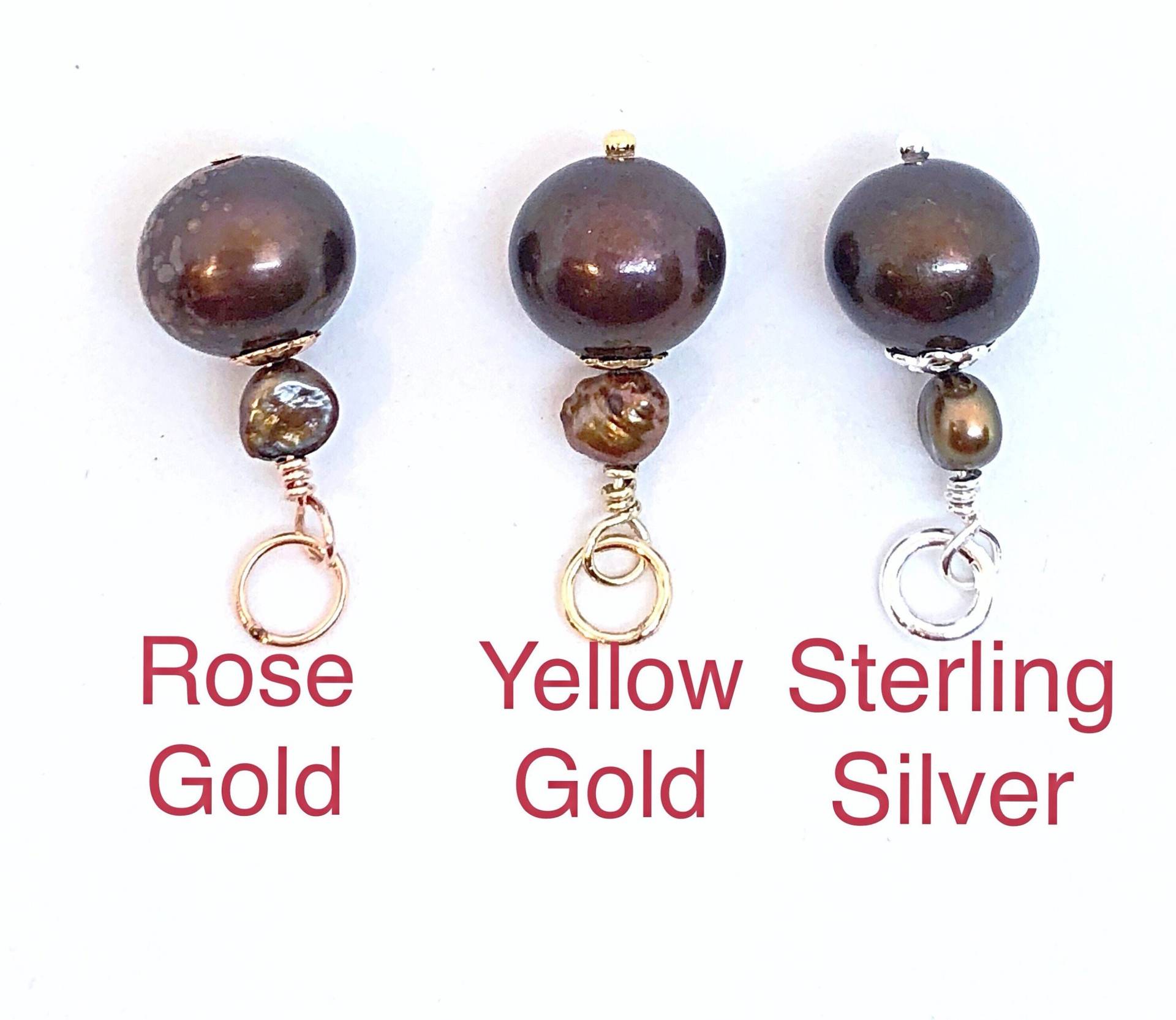 Austauschbarer Schokoladenperlen-Ohrring-Charme, Schokoladen-Perlen-Halsketten-Charme, Schokoladen-Perlen-Armband-Charme von ShalomJewelry