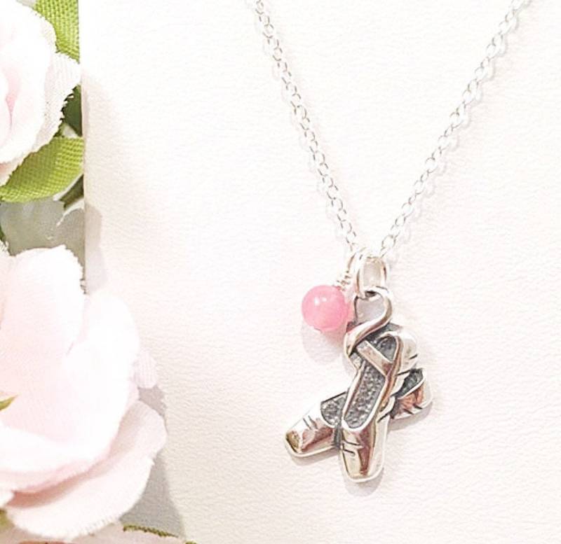 Ballettschuh Sterling Silber Halskette, Tanz Recital Geschenk, Schmuck, Tanzlehrer Ballettschuhe Halskette von ShalomJewelry