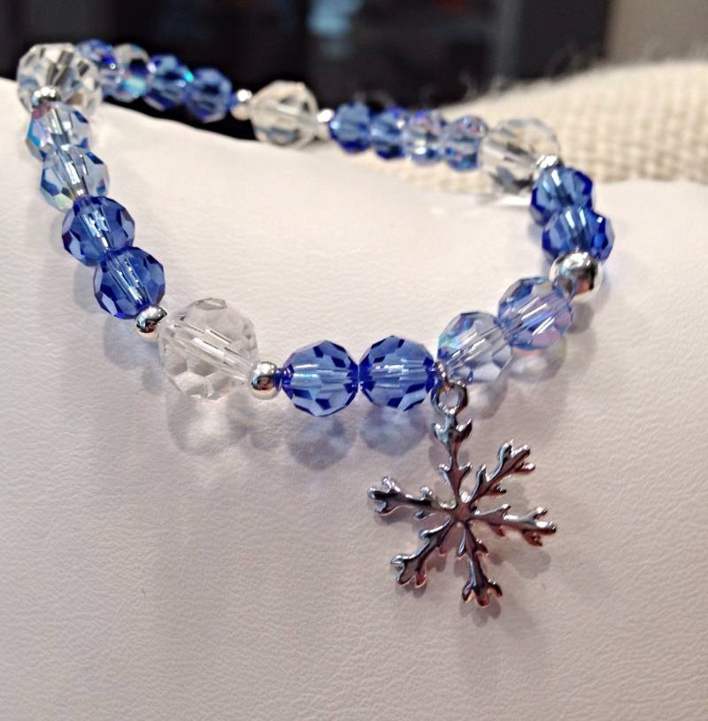 "Stretch "Frozen" Armband Für Ein Kleines Mädchen Prinzessin." Perfekte Valentinstag Geschenk, Geburtstag. Sterling Silber Schneeflocke von ShalomJewelry