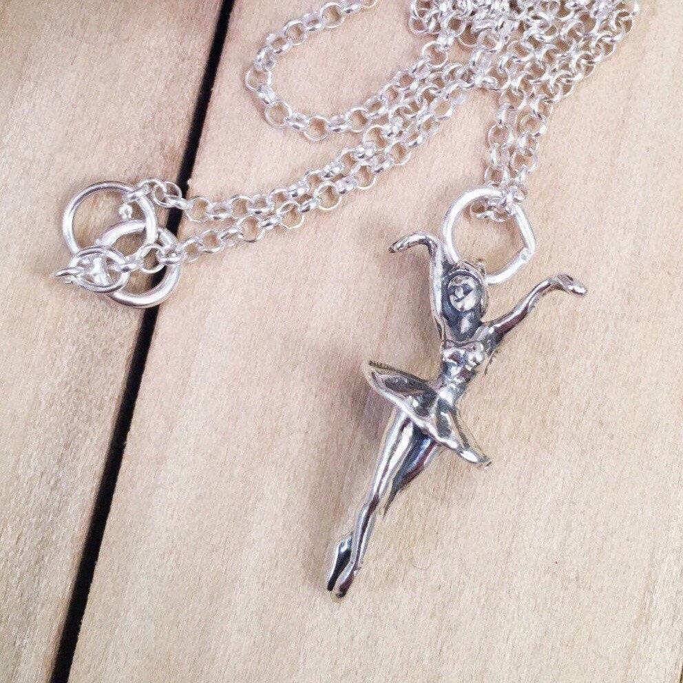Tanzen Ballerina Halskette, Ballett Schmuck, Halskette Des Kindes, Charm von ShalomJewelry