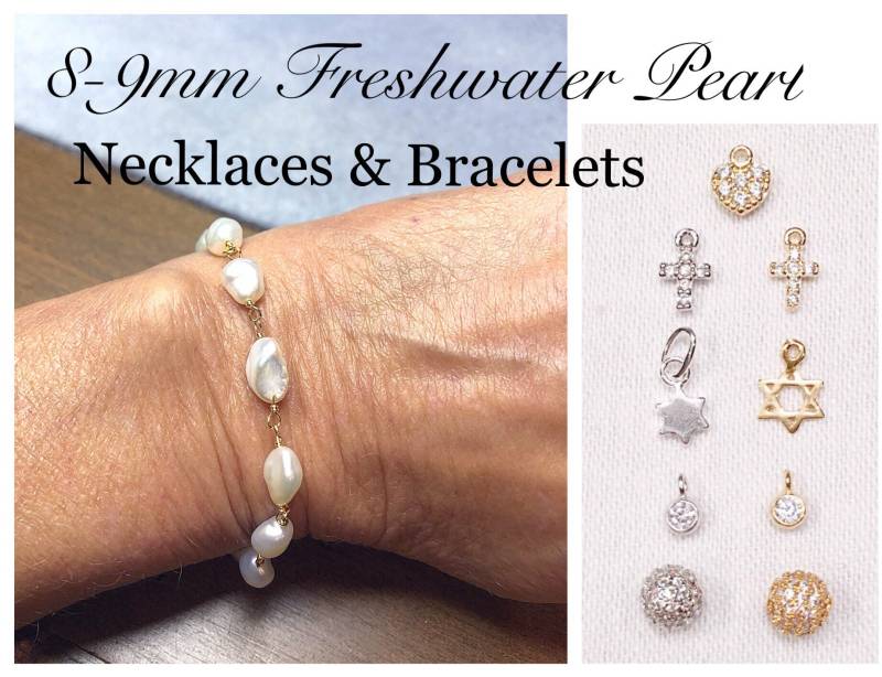 Weiße Süßwasserperle Hand Verdrahtet Armband Oder Halskette, Braut Perlenschmuck, Brautjungfern Perle Geschenk, Charme Juni Birthstone von ShalomJewelry