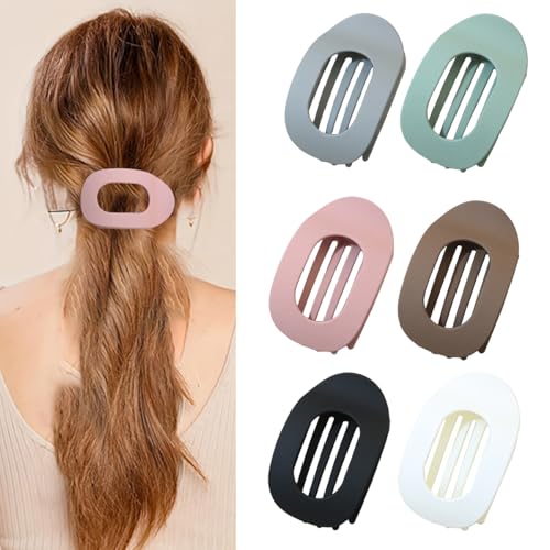 6 Stück Haarklammer Groß Entenschnabel Haarspange Flache Haarspangen Damen Rutschfeste French Haarklammern Flat Claw Clip für Alltag, Autofahren, Sport und Haarschmuck von Shalwinn