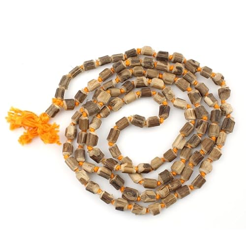 Shambhava Tulsi Japa Mala mit 108 + 1 Perlen | Heiliger Basilikumholz Rosenkranz für Meditation, Gesang & Spirituelle Praxis | Zertifizierte Gebetskette für Männer & Frauen | Spirituelle Mala für von Shambhava