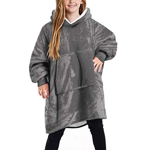 Shamdon Home Collection Oversize Hoodie Decke Kind, Mädchen Junge Kapuzenpullover Riesen-Sweatshirt, Super weich und bequem, Geeignet für Jugendliche von Shamdon Home Collection