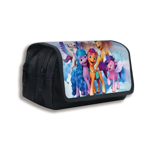 Shamoparty Magie Federmäppchen, Erweiterbar Mäppchen Teenager mit Großer Fächer, Federmäppchen Für Kinder Junge Studenten Erwachsene Federtasche,Süße Anime-Pony-Cover[F] von Shamoparty