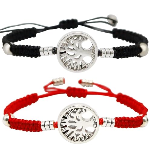 Shamoparty Silber Baum des Lebens Armband, Baum des Lebens Armband, Weben Baum des Lebens Armband, Weibliche Seil Armband, Freundschaft Handgewebter Schmuck von Shamoparty