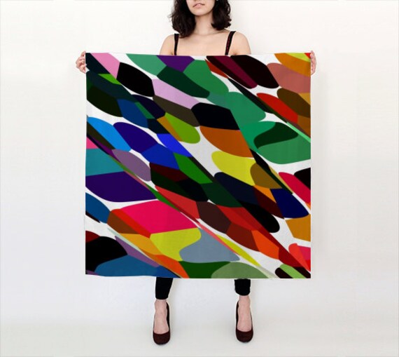 Designer Leichter Schal, Seidenschal, Mode-Accessoire, Geschenkideen Für Sie, Kunstschal von ShandraSmithArt