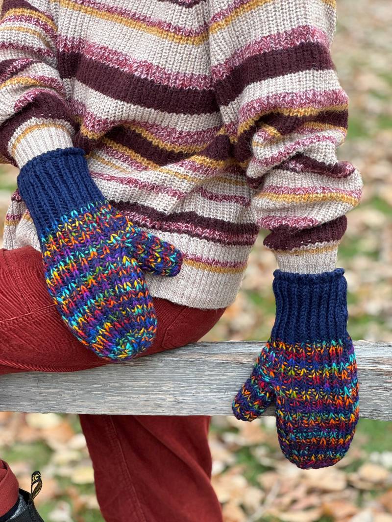 Handgestrickte Sherpa Wolle Handschuhe Fleece Gefüttert, Made in Nepal von ShangriLaGiftsShop