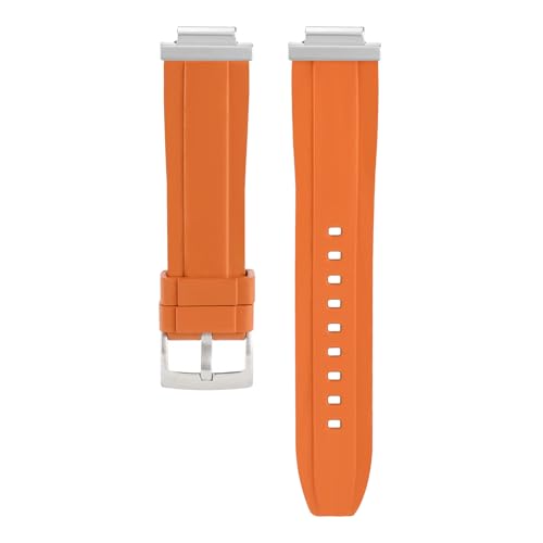 Shangshi Uhrenarmband aus Gummi für Casio G-SHOCK GM-2100 GA-2100 GA-2110 GA-B2100 GM-5600 GM-6900 GM-2140GEM (Silberorange) von Shangshi