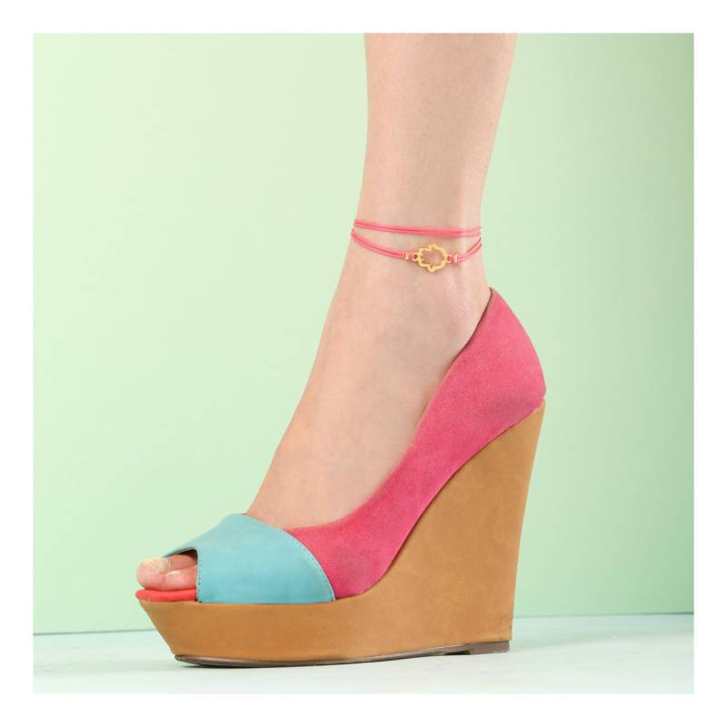 Hamsa Fußkette Vergoldet Hand Der Fatima Charme Gewickelt Farbe Benutzerdefinierte Ankle Armband Evil Eye Schutz Viel Glück von ShaniAndAdi